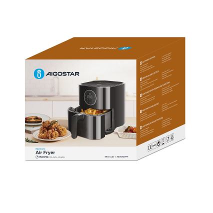 Aigostar - Karstā gaisa fritēšanas ierīce 1500W/230V 3,5l melna