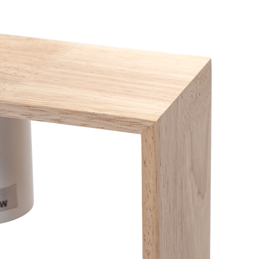 Aigostar - Koka pakarināmais lustrs uz vada 1xE27/60W/230V no priedes