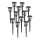 Aigostar - KOMPLEKTS 12x LED saules lampa LED/0,06W/2V 33,8 cm 6500K 100 mAh IP44 melna
