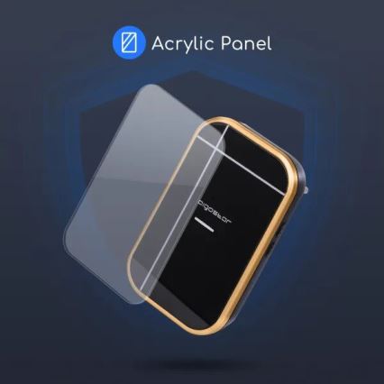 Aigostar - KOMPLEKTS 2x Bezvadu kontaktligzdas durvju zvans 230V IP44 melns/vara