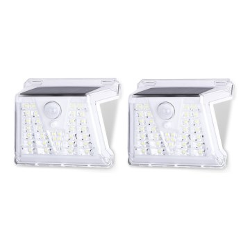 Aigostar - KOMPLEKTS 2x LED Āra saules enerģijas lampa ar sensoru LED/1,48W/3,7V IP65 1200 mAh