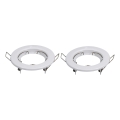 Aigostar - komplekts 2x rāmītis iebūvējamam griestu gaismeklim GU10 Ø 8 cm, balts