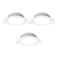 Aigostar - KOMPLEKTS 3x LED Āra iegremdējama lampa LED/4,8W/230V 3000K IP65 balta