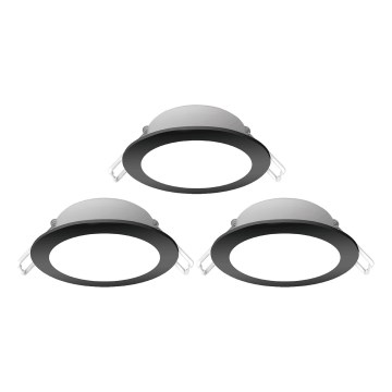 Aigostar - KOMPLEKTS 3x LED Āra iegremdējama lampa LED/4,8W/230V 3000K IP65 melna