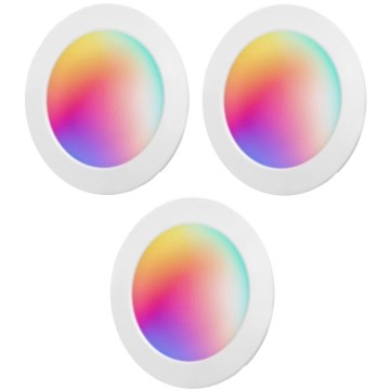 Aigostar - komplekts 3x LED RGBW regulējami iebūvējamie griestu gaismekļi MESH LED/15W/230V 2700K-6500K Ø17 cm