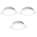 Aigostar - Komplekts 3x LED vannas istabas iebūvējamie griestu gaismekļi LED/4,8W/230V IP65 balti