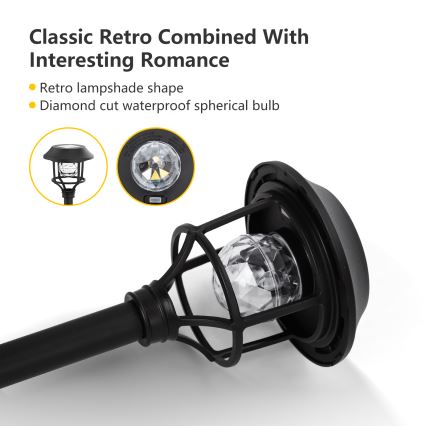 Aigostar - KOMPLEKTS 4x LED RGB Saules eneģijas lampa LED/0,2W/2V 40 mAh IP44