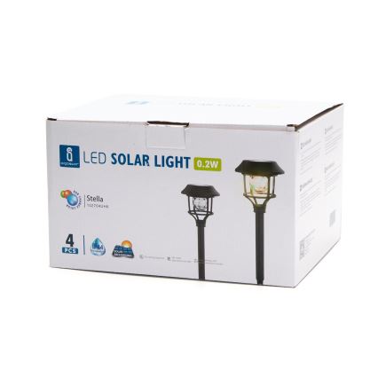 Aigostar - KOMPLEKTS 4x LED RGB Saules eneģijas lampa LED/0,2W/2V 40 mAh IP44