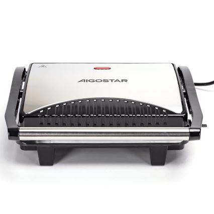 Aigostar - Kontaktgrils 1000W/230V melna/hroms