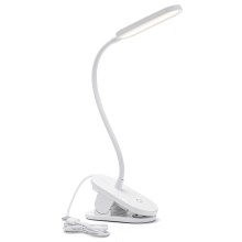 Aigostar - LED Aptumšojama galda lampa ar stiprinājumu LED/2,5W/5V balta
