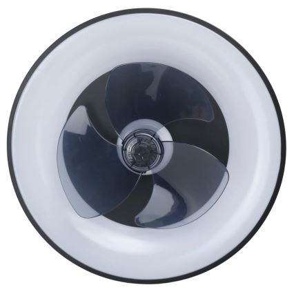 Aigostar - LED Aptumšojama griestu lampa ar ventilatoru MESH LED/40W/230V 2700-6500K melna + tālvadības pults