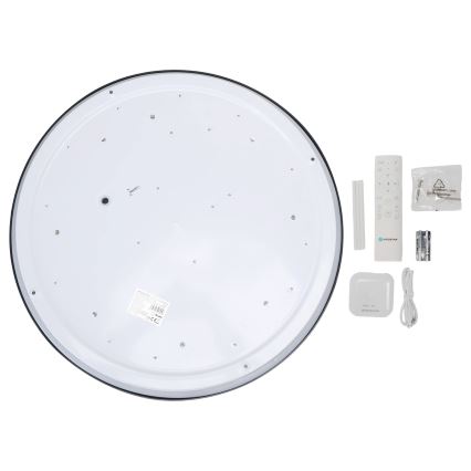 Aigostar - LED Aptumšojama griestu lampa ar ventilatoru MESH LED/40W/230V 2700-6500K melna + tālvadības pults