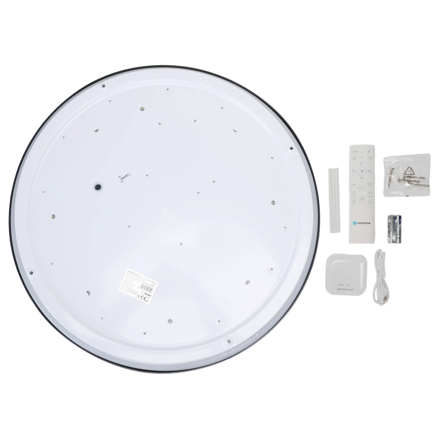 Aigostar - LED Aptumšojama griestu lampa ar ventilatoru MESH LED/40W/230V 2700-6500K melna + tālvadības pults