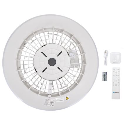 Aigostar - LED Aptumšojama griestu lampa ar ventilatoru MESH LED/40W/230V 2700-6500K balta + tālvadības pults
