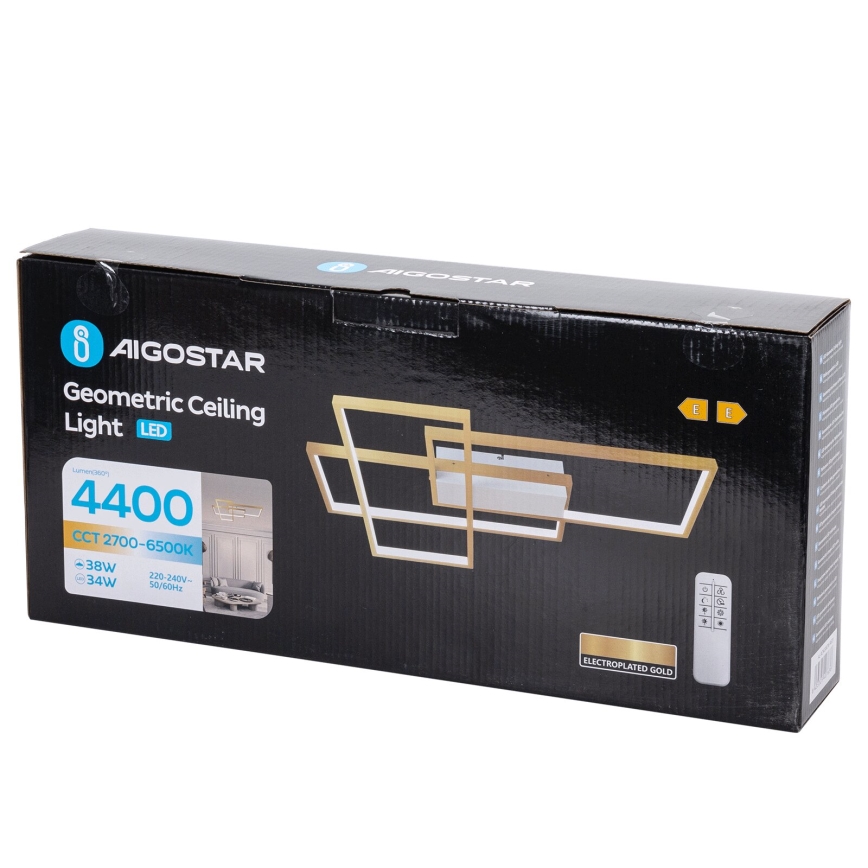 Aigostar - LED Aptumšojama griestu lampa LED/38W/230V 2700-6500K + tālvadības pults