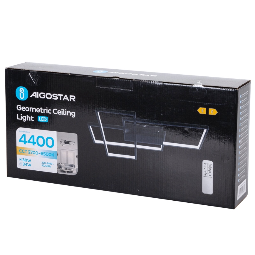 Aigostar - LED Aptumšojama griestu lampa LED/38W/230V 2700-6500K + tālvadības pults