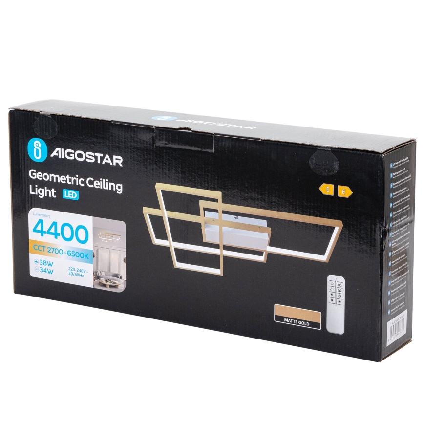 Aigostar - LED Aptumšojama griestu lampa LED/38W/230V 2700-6500K + tālvadības pults
