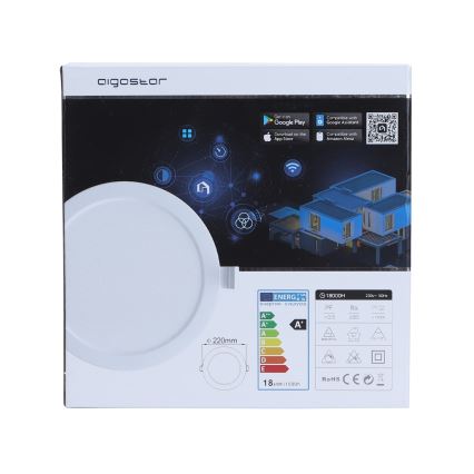 Aigostar - LED Aptumšojama iegremdējama lampa 18W/230V d. 22 cm Wi-Fi