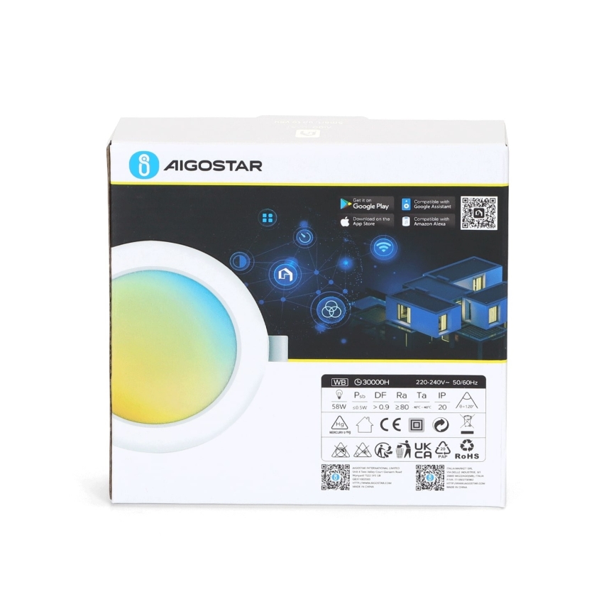 Aigostar - LED Aptumšojama iegremdējama lampa LED/9W/230V d. 14,5 cm Wi-Fi
