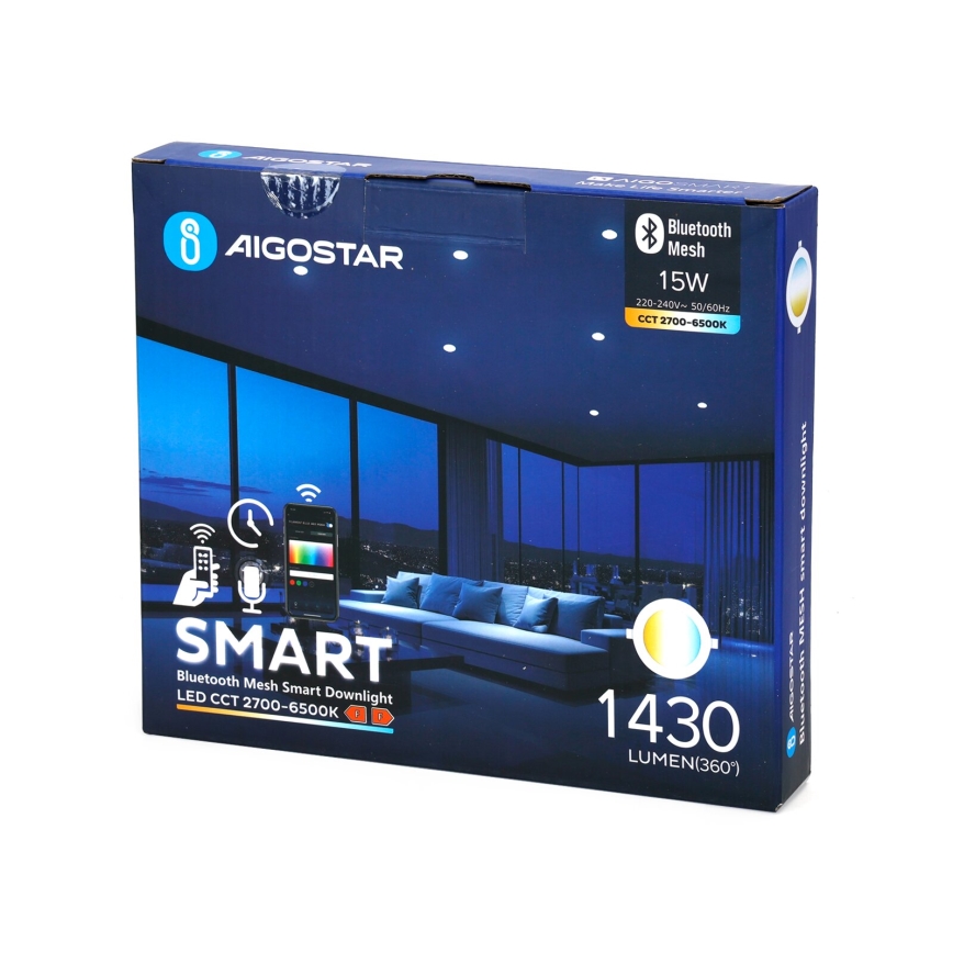 Aigostar - LED Aptumšojama iegremdējama lampa MESH LED/15W/230V 2700-6500K d. 17 cm