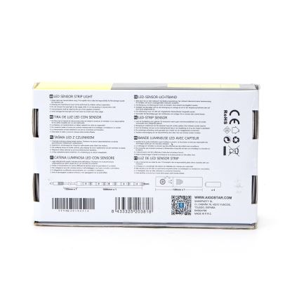 Aigostar - LED Aptumšojama josla ar sensoru 1m LED/2W/4xAAA 3000K IP65