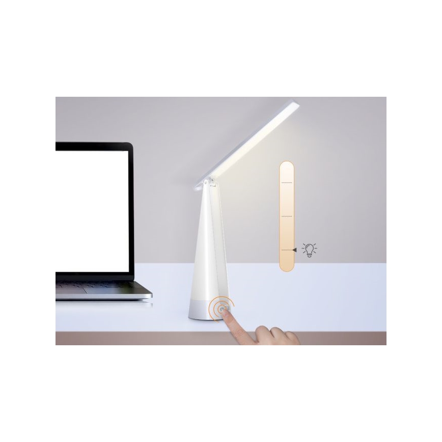 Aigostar - LED Aptumšojama, lādējama galda lampa LED/7W/5V 4000K 4400 mAh balta