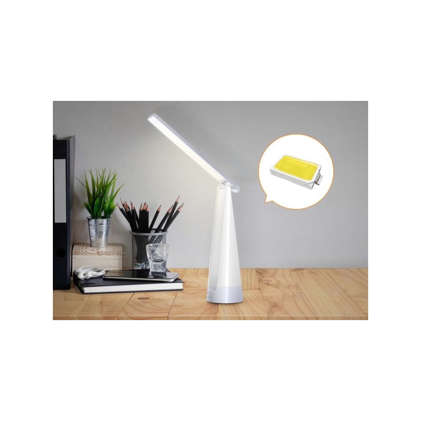 Aigostar - LED Aptumšojama, lādējama galda lampa LED/7W/5V 4000K 4400 mAh balta