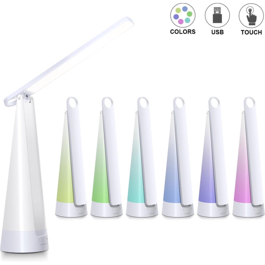 Aigostar - LED Aptumšojama, lādējama galda lampa LED/7W/5V 4000K 4400 mAh balta