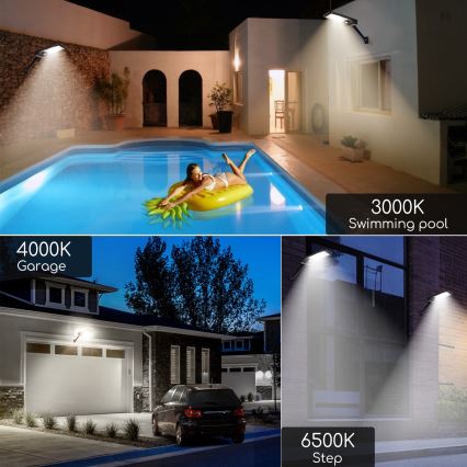 Aigostar - LED Aptumšojama saules enerģijas lampa ar sensoru LED/2,3W/5,5V IP65 1800 mAh + tālvadības pults