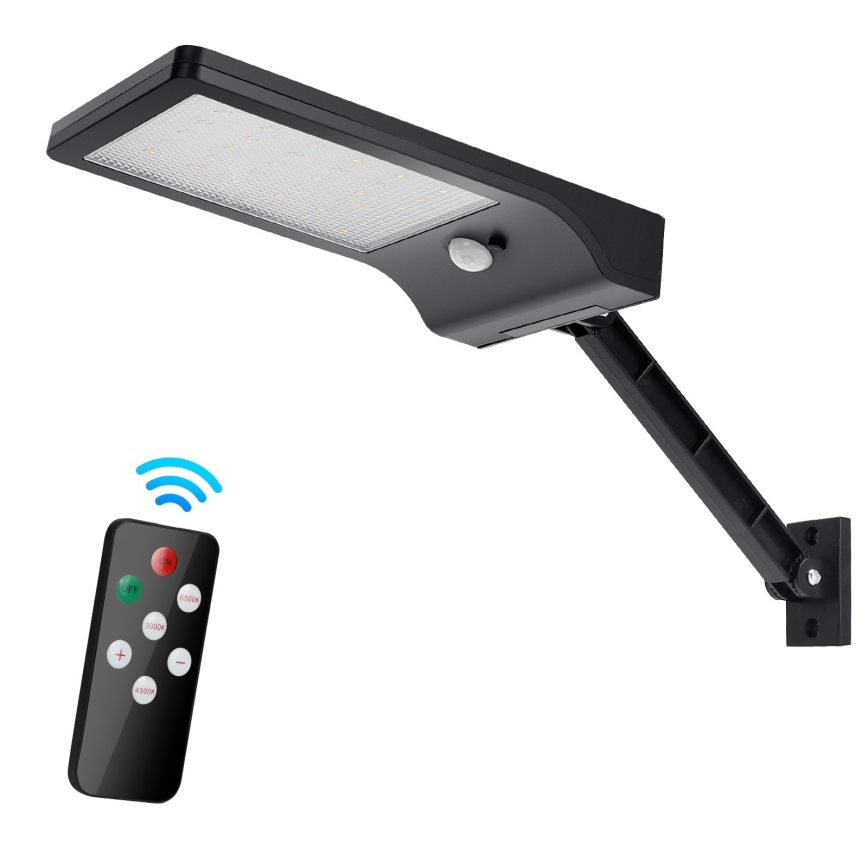 Aigostar - LED Aptumšojama saules enerģijas lampa ar sensoru LED/2,3W/5,5V IP65 1800 mAh + tālvadības pults