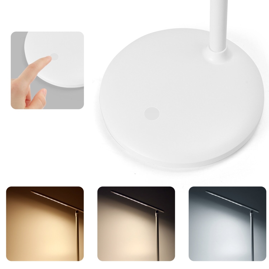 Aigostar - LED Aptumšojama uzlādējama skārienvadāma galda lampa LED/3W/5V 2700/4000/6500K 1800 mAh