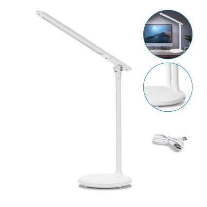 Aigostar - LED Aptumšojama uzlādējama skārienvadāma galda lampa LED/3W/5V 2700/4000/6500K 1800 mAh