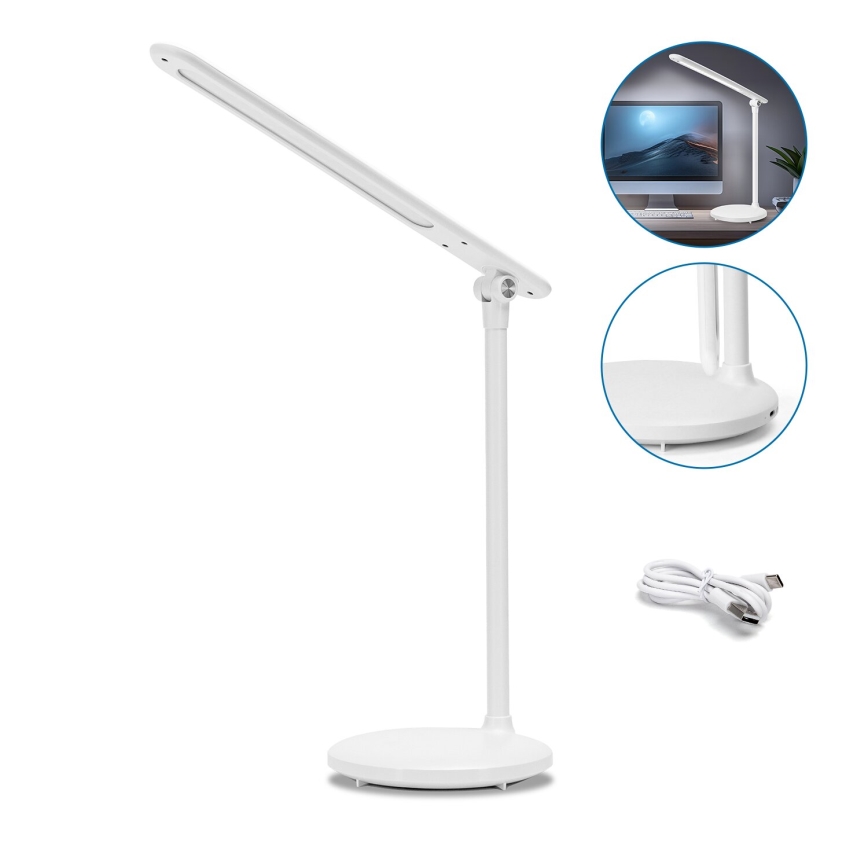 Aigostar - LED Aptumšojama uzlādējama skārienvadāma galda lampa LED/3W/5V 2700/4000/6500K 1800 mAh