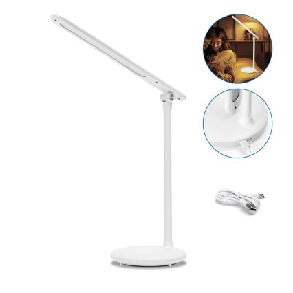 Aigostar - LED Aptumšojama uzlādējama skārienvadāma galda lampa LED/3W/5V 1200mAh 3000/4000/6500K