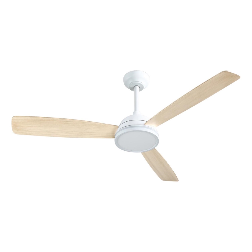 Aigostar - LED Aptumšojams griestu ventilators LED/20W/230V 2700-6500K 132cm balta/bēša + tālvadības pults