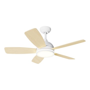 Aigostar - LED Aptumšojams griestu ventilators LED/20W/230V 2700-6500K 132cm balta/bēša + tālvadības pults