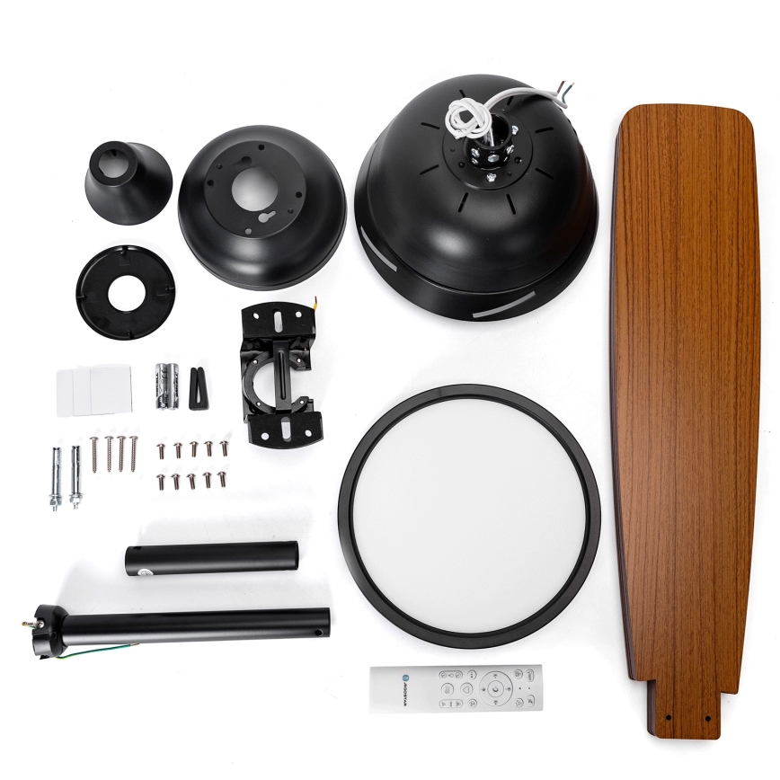 Aigostar - LED Aptumšojams griestu ventilators LED/20W/230V 2700-6500K 132cm bēša + tālvadības pults