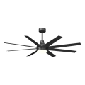 Aigostar - LED Aptumšojams griestu ventilators LED/24W/230V 2700-6500K 165cm melna + tālvadības pults