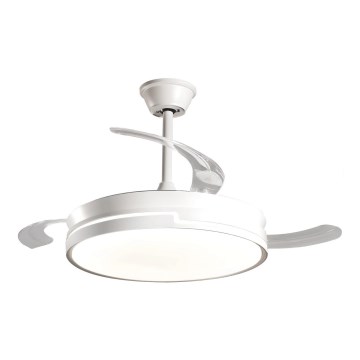Aigostar - LED Aptumšojams griestu ventilators LED/36W/230V 2700-6500K d. 107 cm + tālvadības pults balta