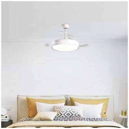 Aigostar - LED Aptumšojams griestu ventilators LED/36W/230V 2700-6500K d. 107 cm + tālvadības pults balta