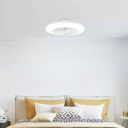 Aigostar - LED Aptumšojams griestu ventilators LED/40W/230V 2700-6500K d. 48 cm + tālvadības pults balta