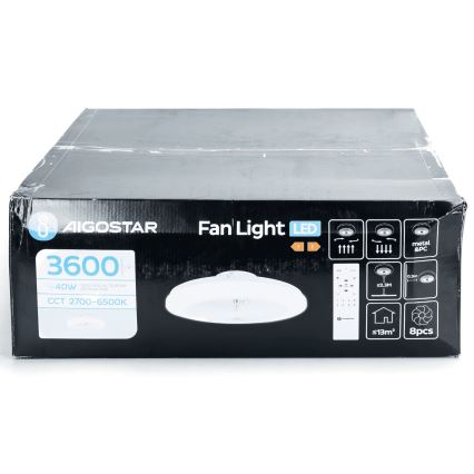 Aigostar - LED Aptumšojams griestu ventilators LED/40W/230V 2700-6500K d. 48 cm + tālvadības pults balta