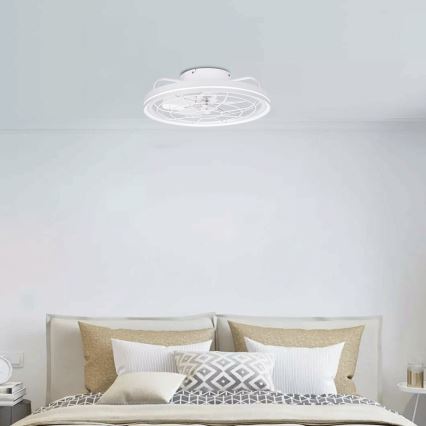 Aigostar - LED Aptumšojams griestu ventilators LED/40W/230V 2700-6500K d. 48 cm + tālvadības pults balta