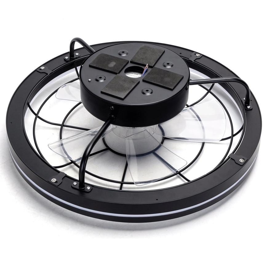 Aigostar - LED Aptumšojams griestu ventilators LED/40W/230V 2700-6500K d. 48 cm + tālvadības pults melna