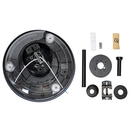 Aigostar - LED Aptumšojams griestu ventilators LED/50W/230V 2700-6500K 106cm melna + tālvadības pults