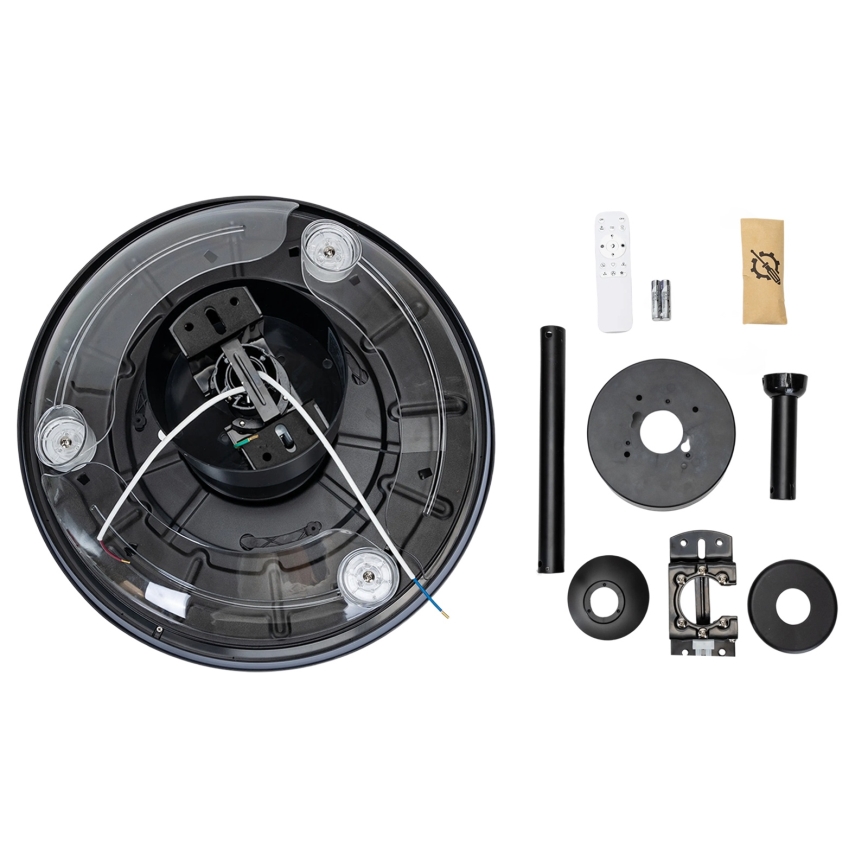 Aigostar - LED Aptumšojams griestu ventilators LED/50W/230V 2700-6500K 106cm melna + tālvadības pults