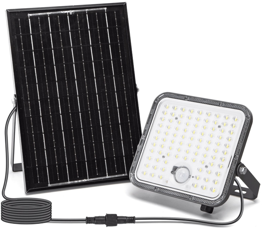 Aigostar - LED Aptumšojams saules enerģijas prožektors ar sensoru LED/120W/3,4V 6500K IP66 + tālvadības pults
