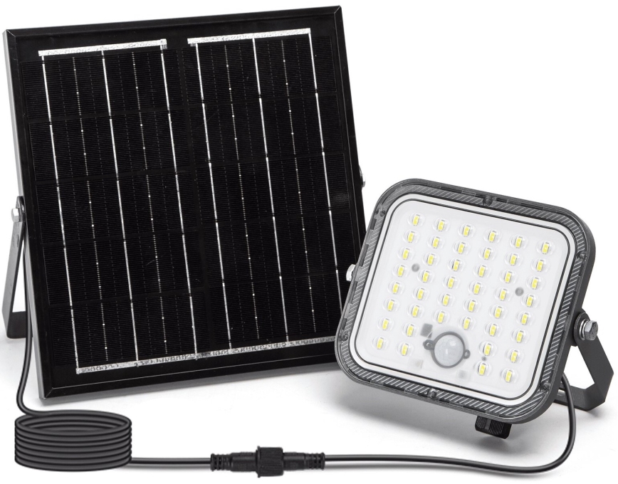 Aigostar - LED Aptumšojams saules enerģijas prožektors ar sensoru LED/80W/3,4V 6500K IP66 4000 mAh + tālvadības pults