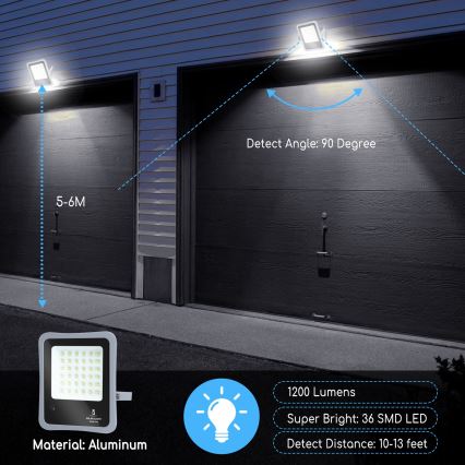 Aigostar - LED Aptumšojams saules enerģijas prožektors LED/100W/3,2V IP65 10000 mAh + TP