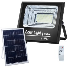 Aigostar - LED Aptumšojams saules enerģijas prožektors LED/100W/3,2V IP67 + TP